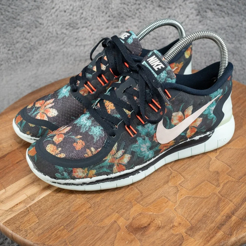 Women Nike Free 5.0 Floral Photosynthesis Shoes Size 6